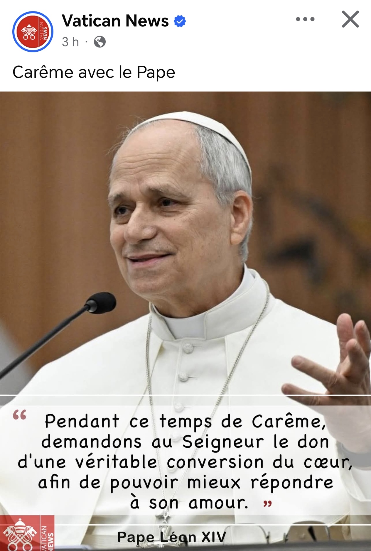 Carême avec le Pape