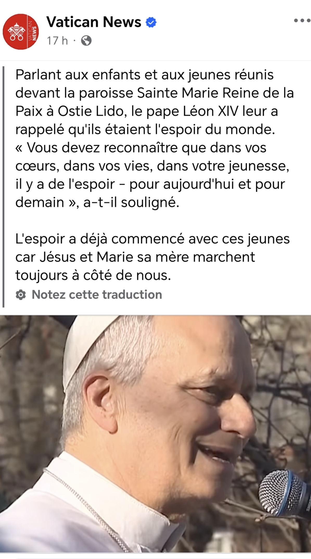 Pape Léon XIV aux jeunes
