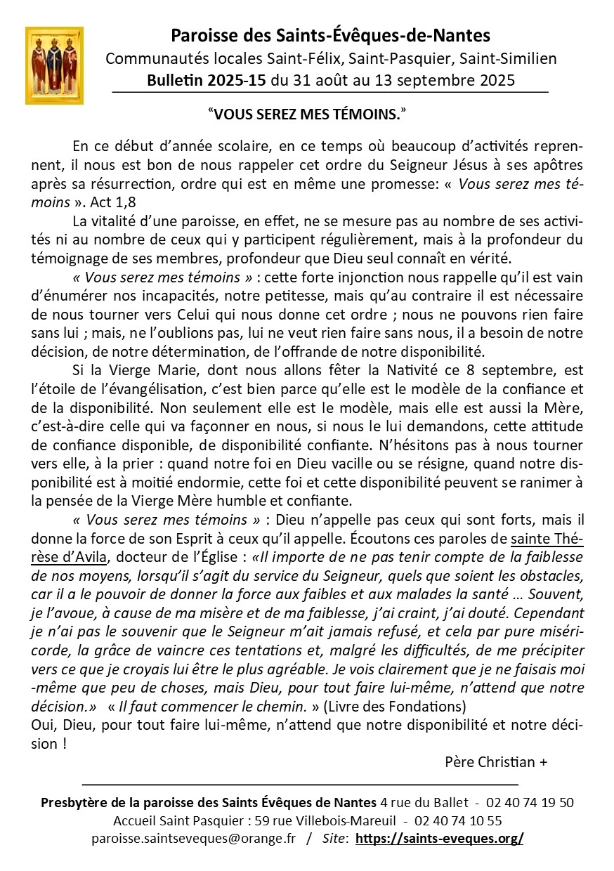 BULLETIN DE LA QUINZAINE