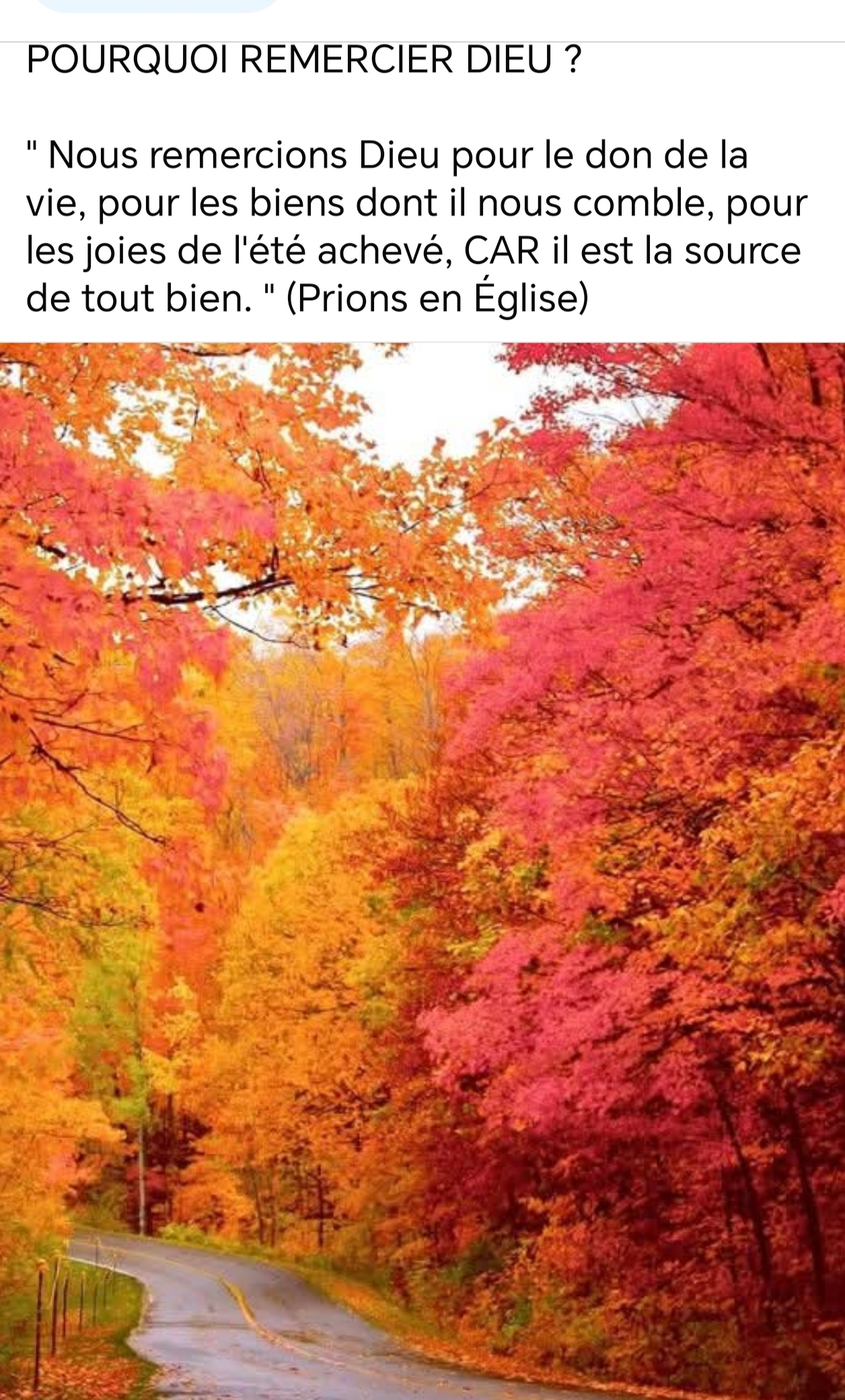 Remercier 🙏(Prions en Église)