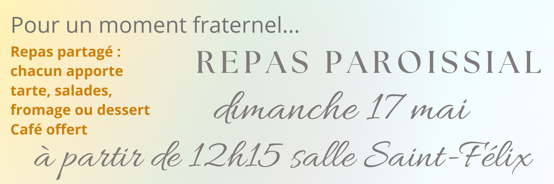 REPAS PAROISSIAL