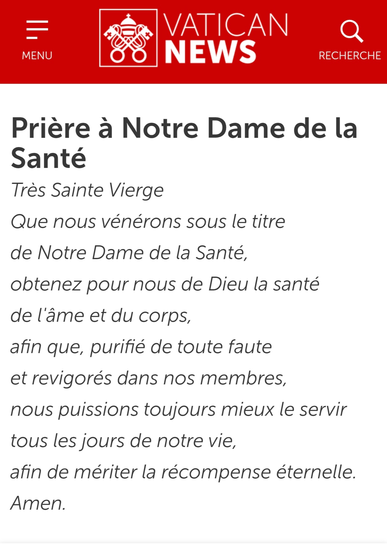 Marie notre Dame de la Santé