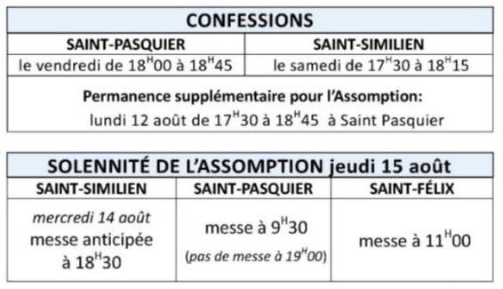 Solennité de l'Assomption