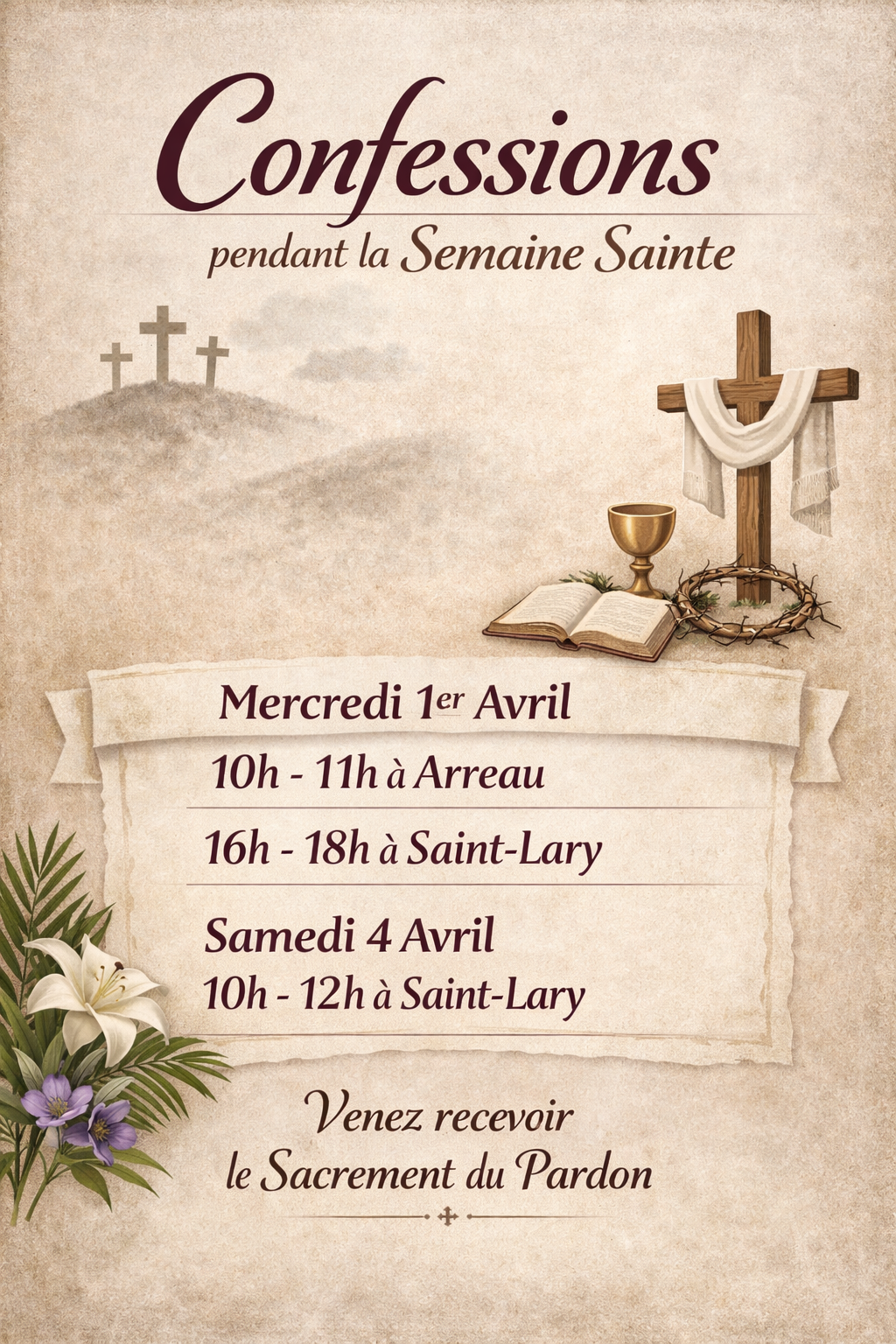 Confessions Paroisse Aure Louron