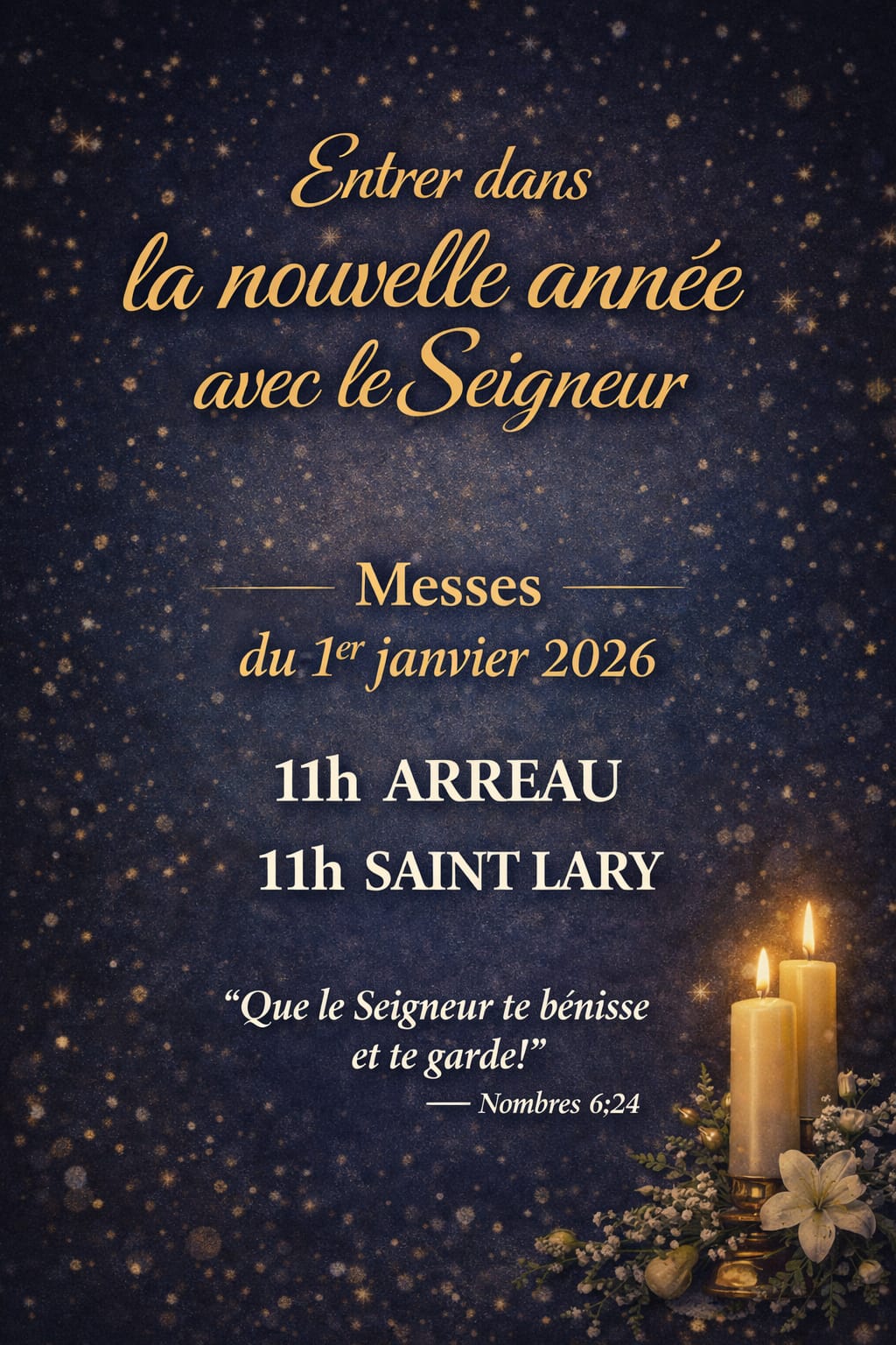 Messes du 1er janvier 2026