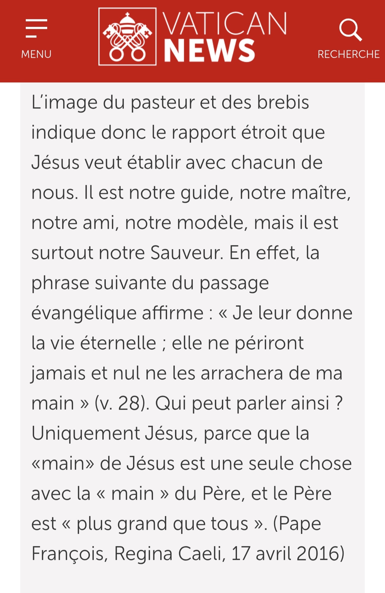 Évangile de Jesus-Christ selon St Jean