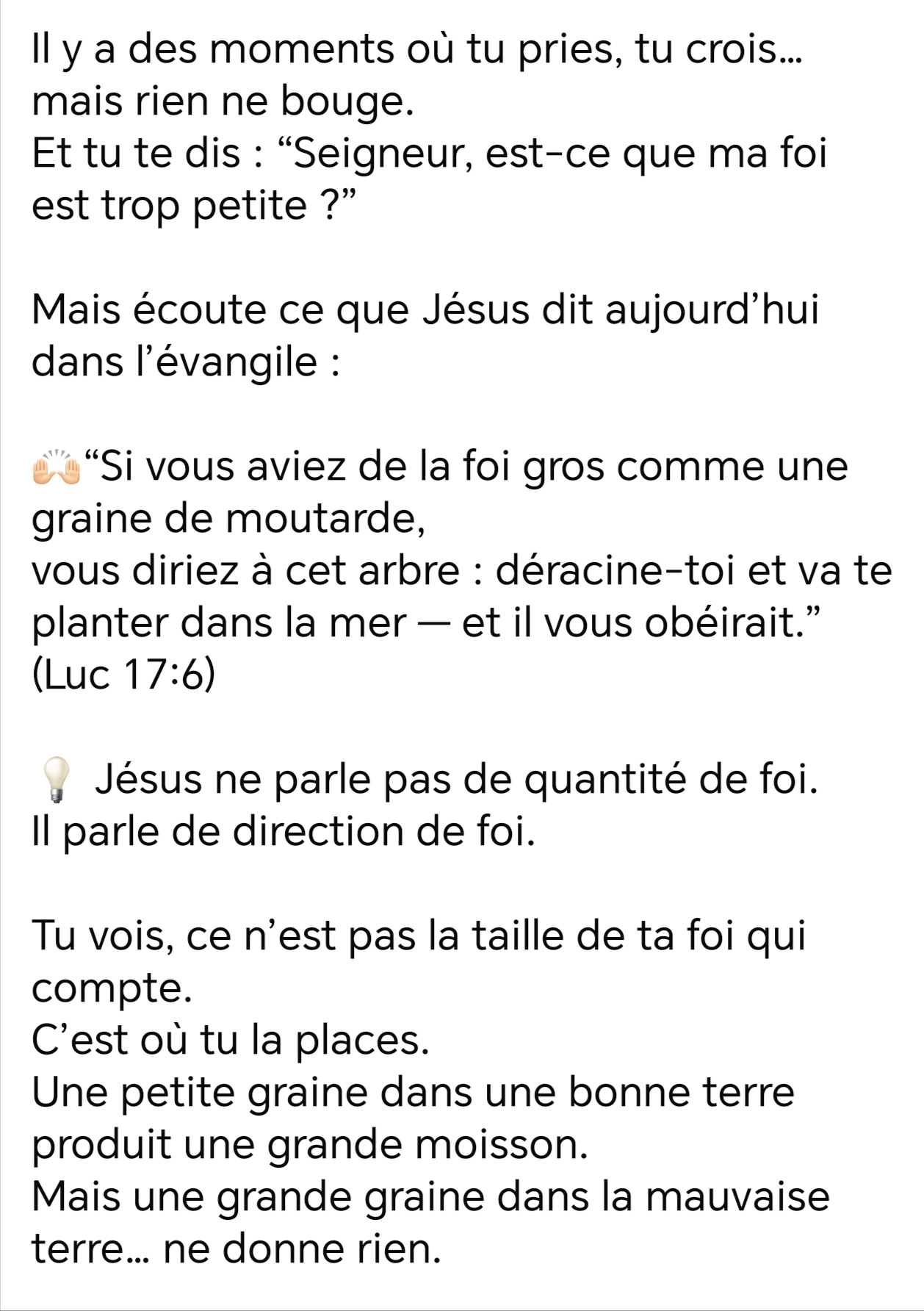 Augmente en nous la foi
