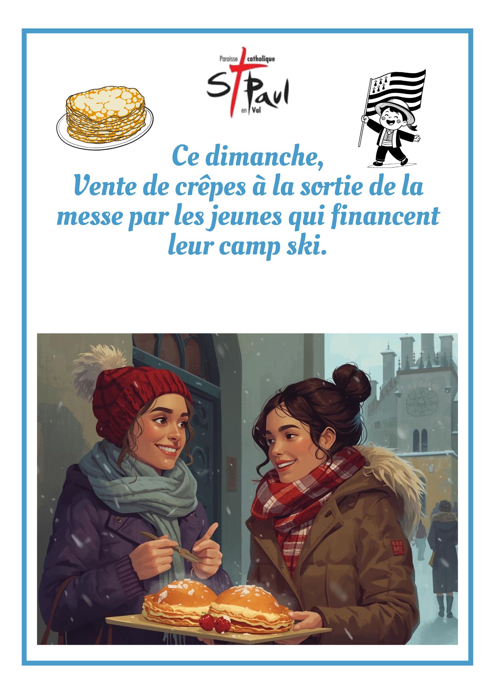 Vente de crêpes dimanche