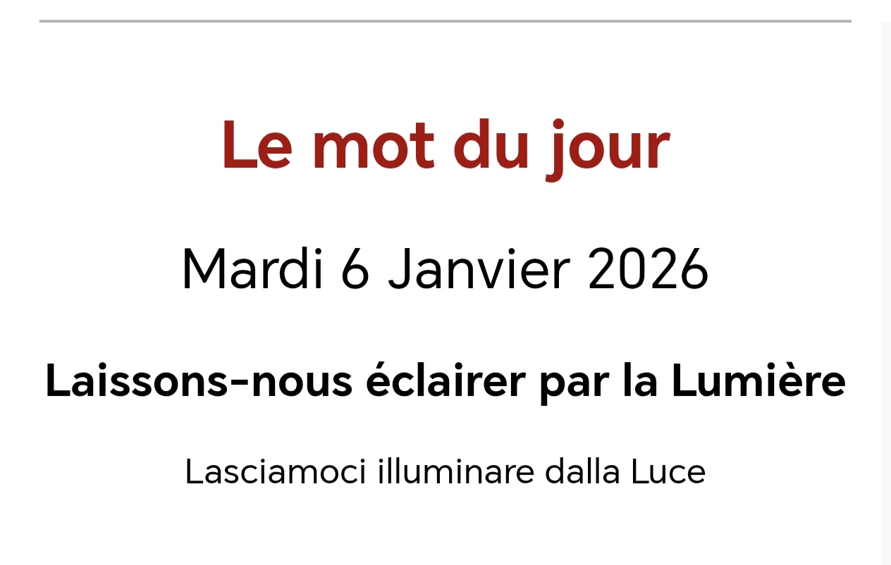 Le mot du jour