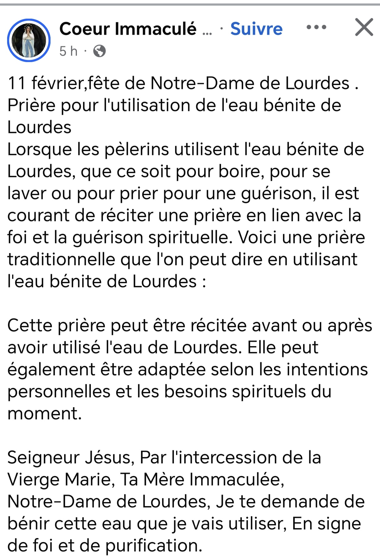 11 février 1958 à Lourdes