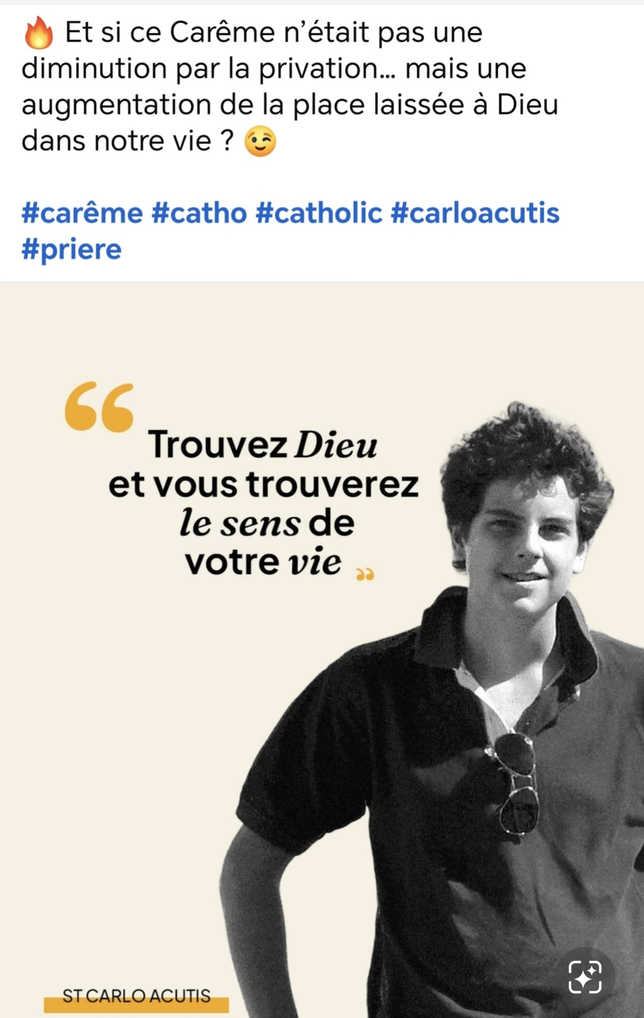 Parole Carême Carlo Acutis
