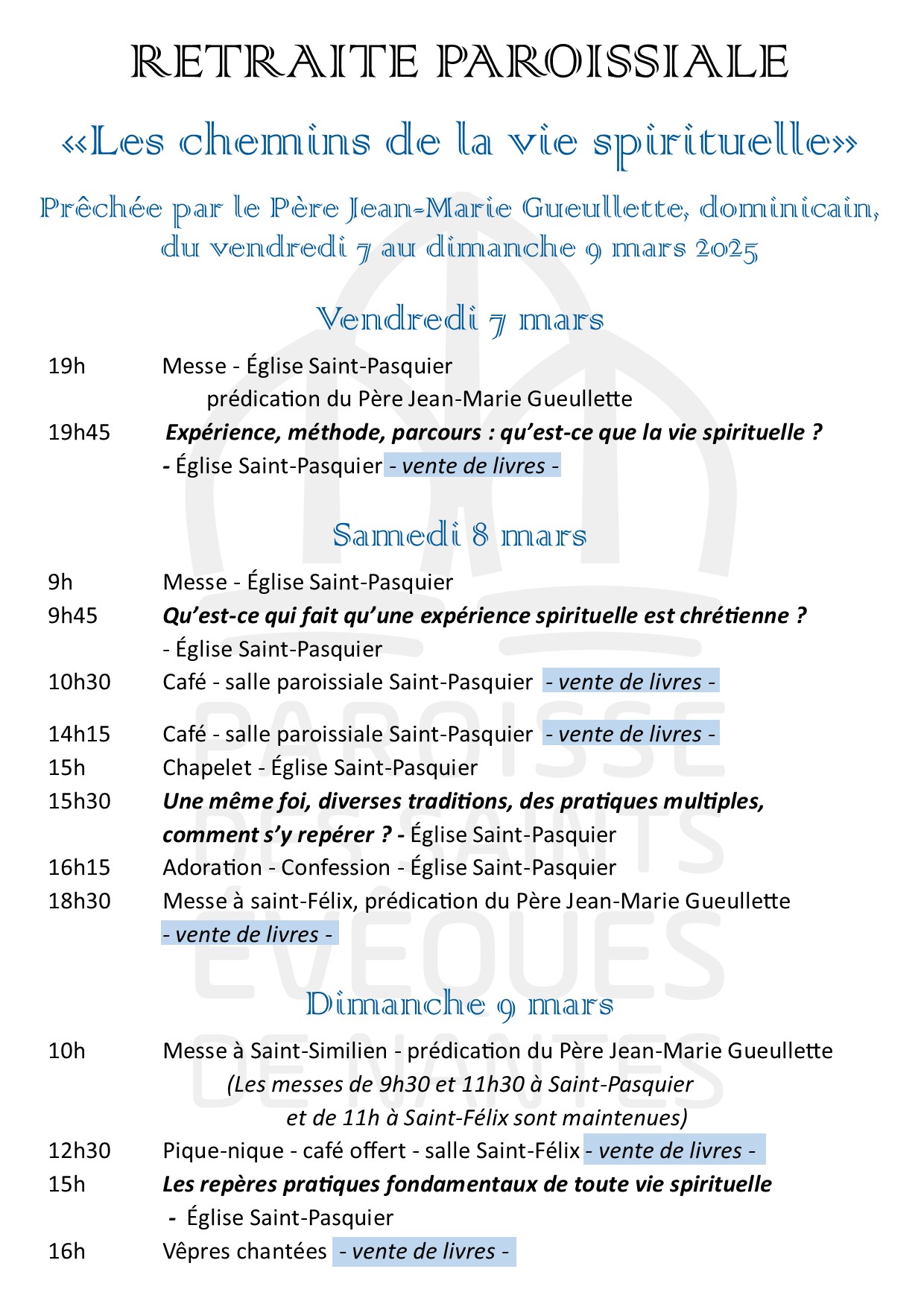 RETRAITE PAROISSIALE