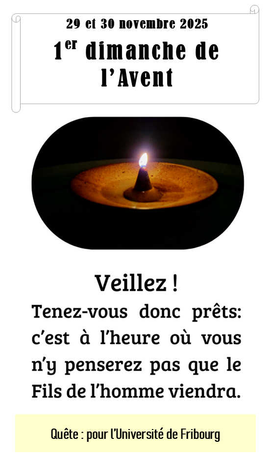 Feuillet dominical du premier dimanche de l'Avent