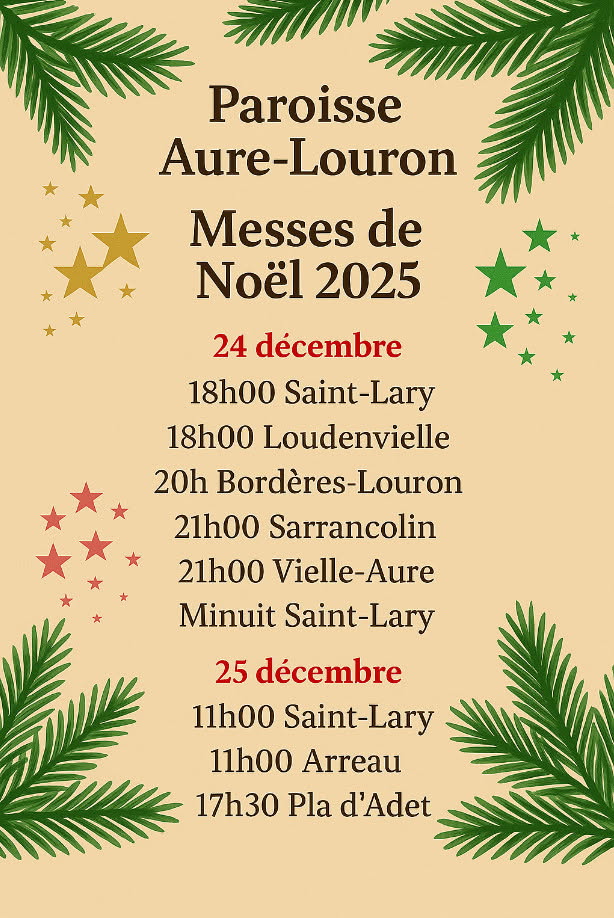 Programme des messes de Noël