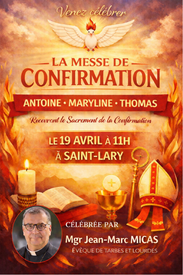 Messe de confirmation le 19 avril 2026