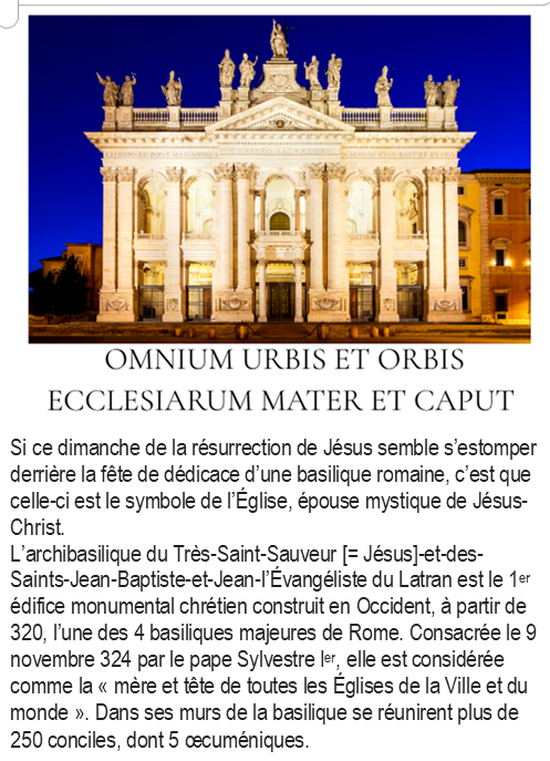 Feuillet dominical du 9 novembre 2025