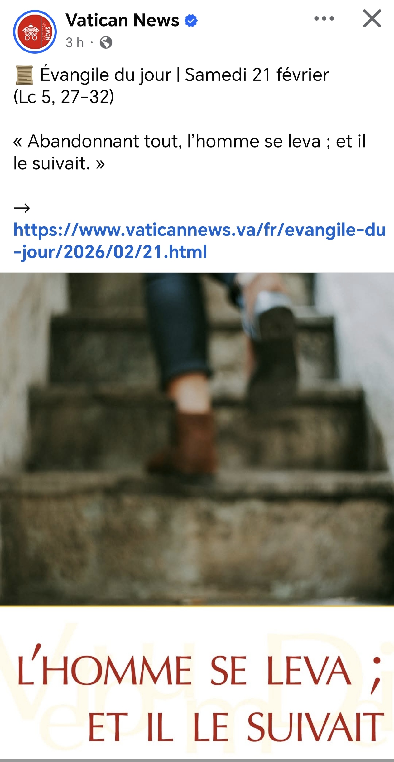Évangile du jour Vatican News