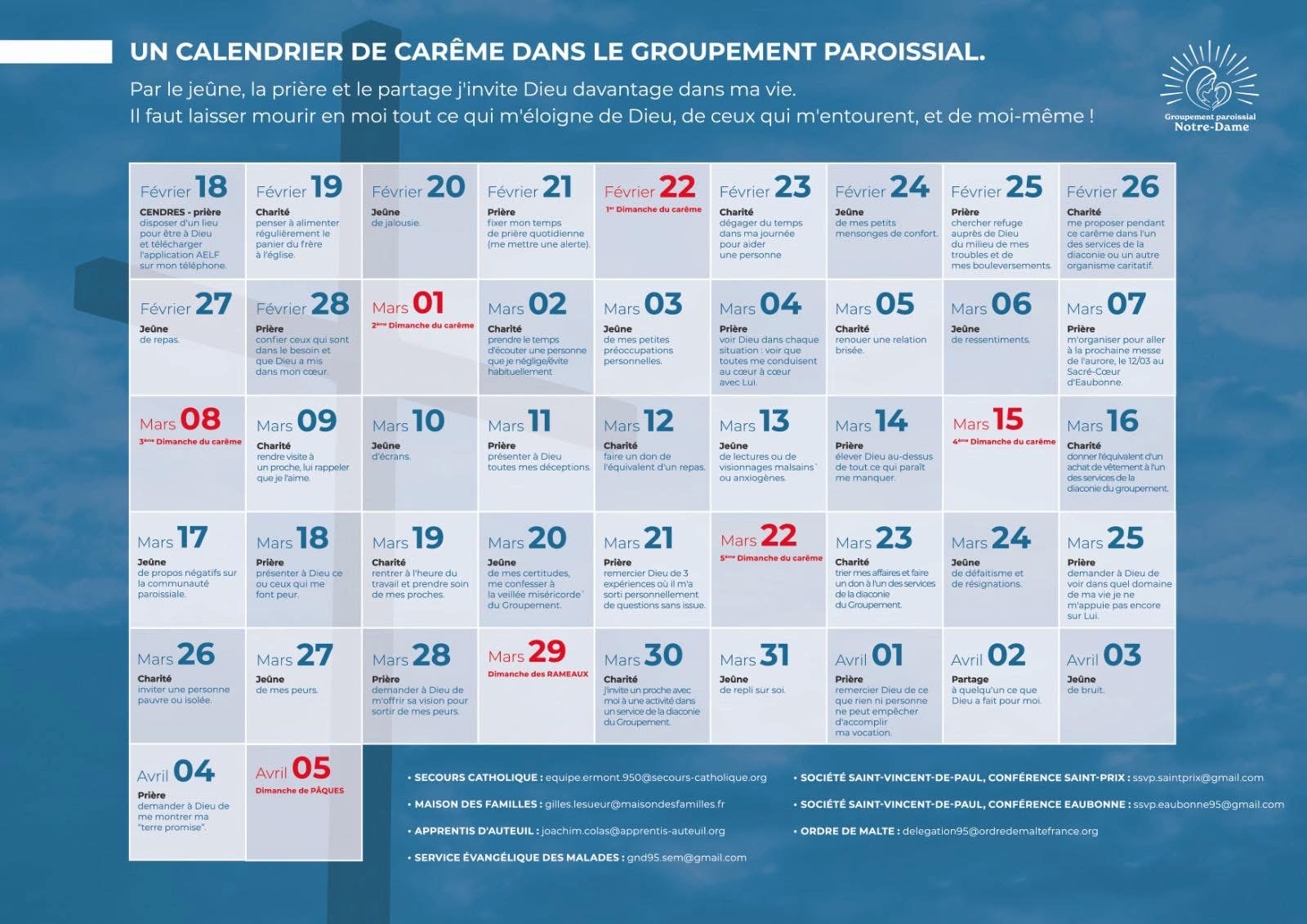 Parcours Carême