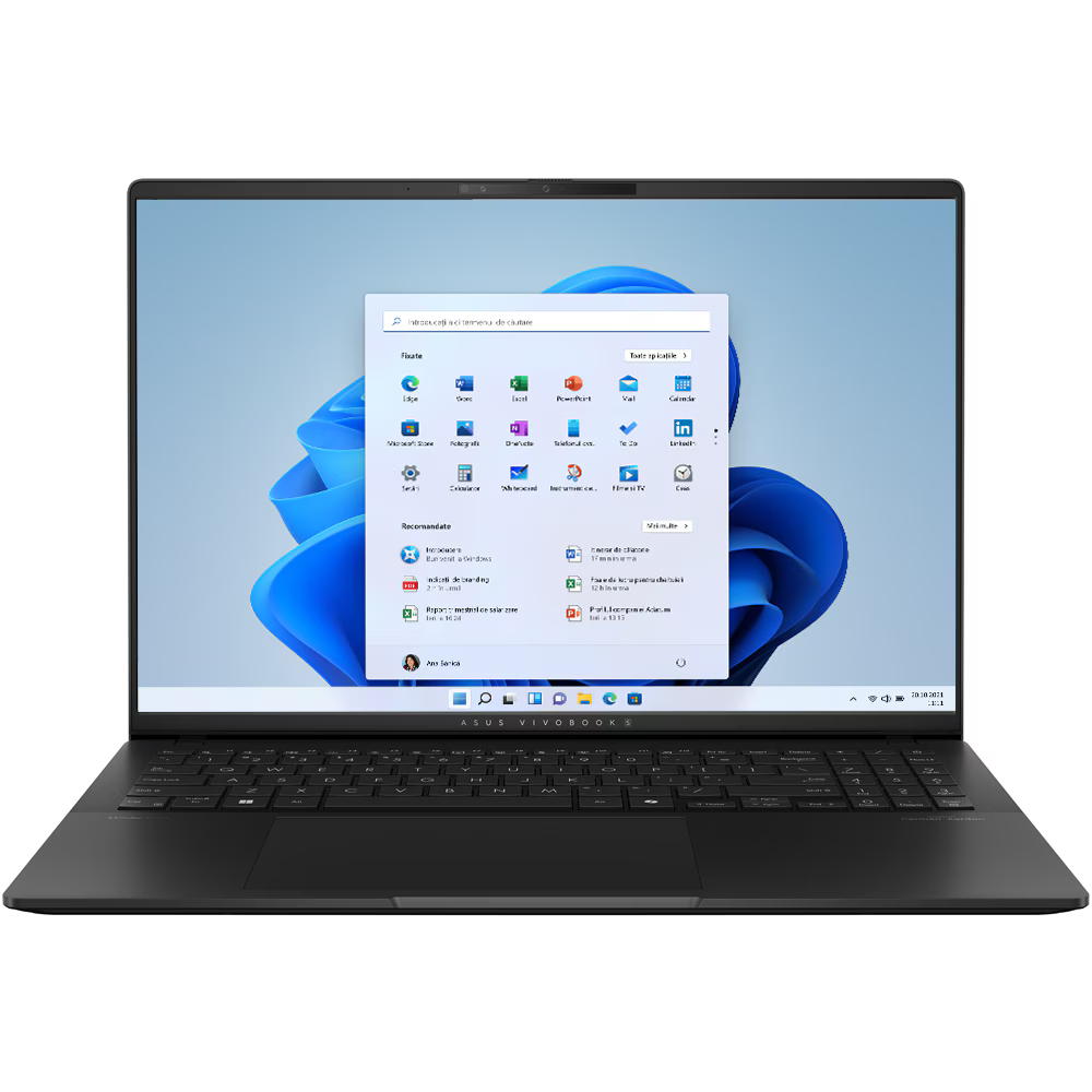 Laptop ASUS Vivobook S16 OLED, Core Ultra 7 255H, 32GB RAM, 1TB SSD, Windows 11 Pro