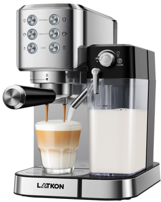 Espressor manual Latkon CM5160, 20 bar, cu rezervor de lapte