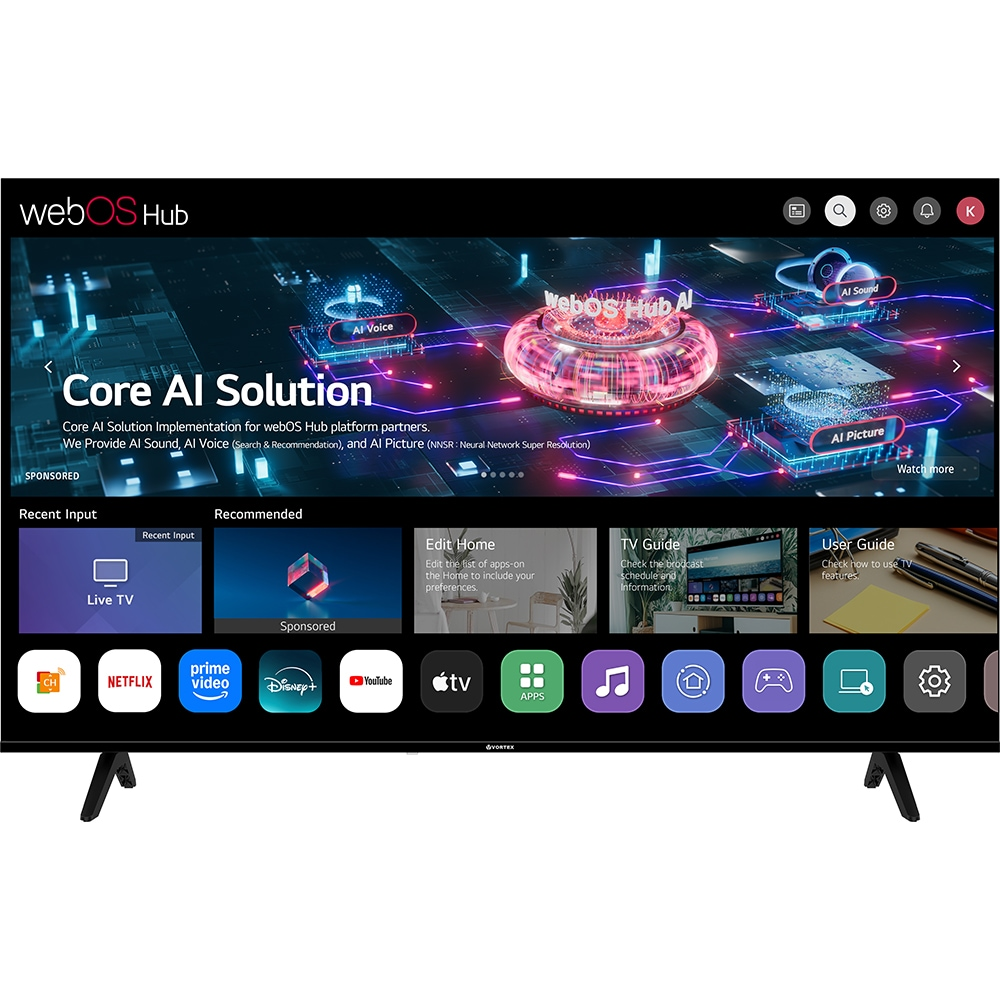 Televizor LED Smart VORTEX V50EKA1UW3S, Ultra HD, 123cm