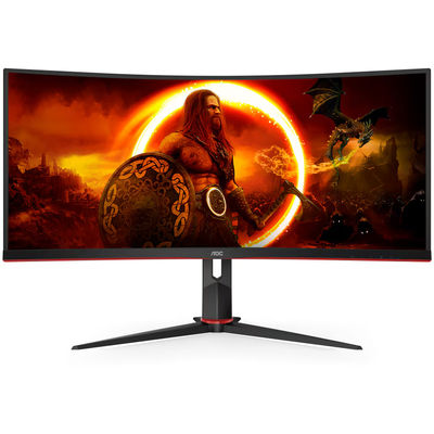 Monitor gaming curbat AOC de 34 inch ultrawide WQHD la 180Hz
