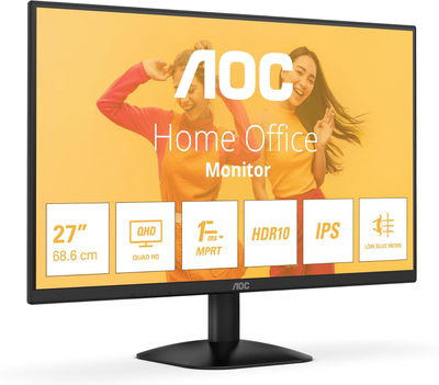 Monitor AOC Q27B35E de 27 inch cu panel IPS și rezoluție QHD