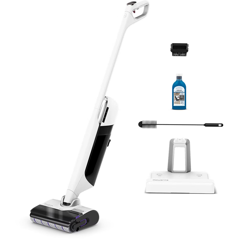 Aspirator vertical cu spalare ROWENTA X-Clean 12 GZ7257E0, 0.79l, 21.6V, autonomie max 65 min, alb