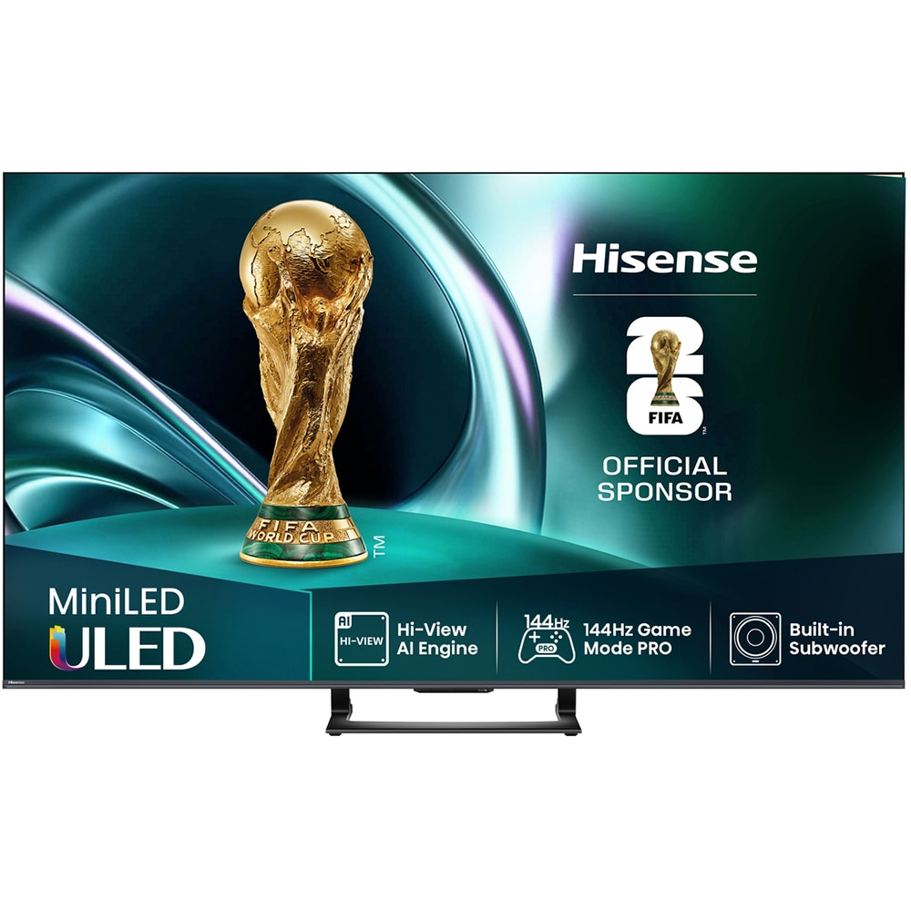 Televizor Mini LED Hisense 55U7Q, 139 cm, 4K Ultra HD, Smart TV, ULED