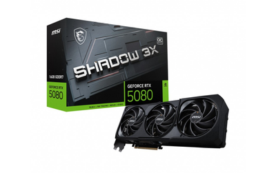 Placă video MSI GeForce RTX 5080 Shadow 3X OC, 16GB GDDR7, DLSS 4