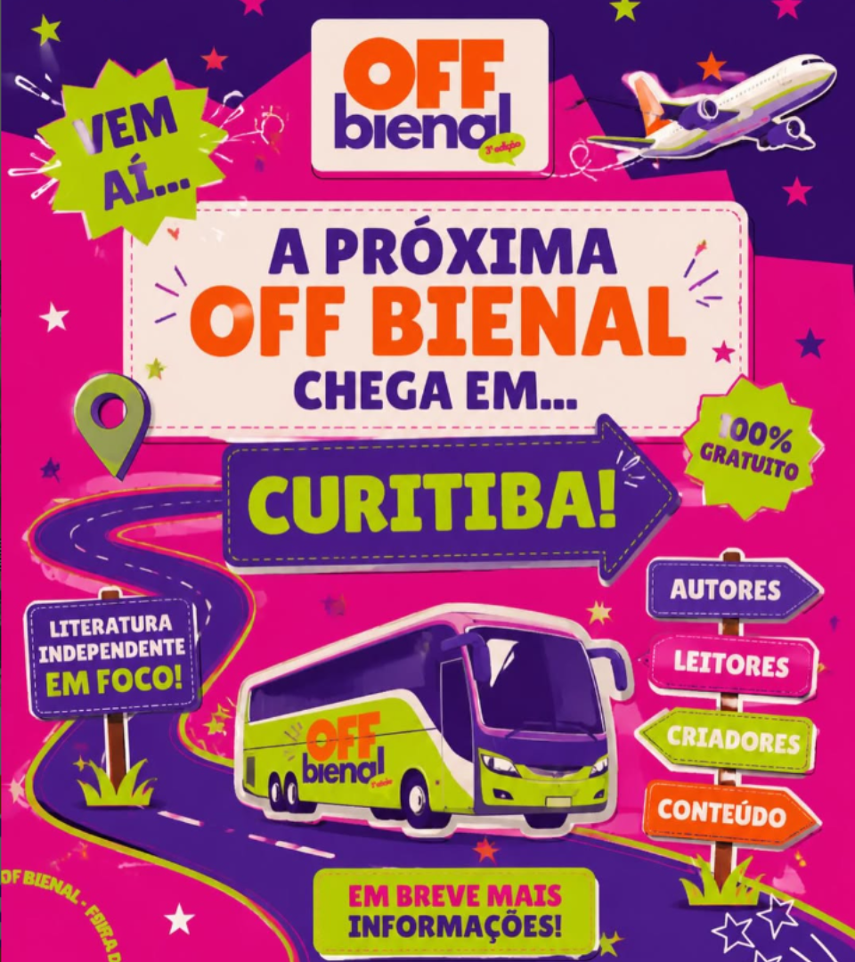 Composição artística de OFF Bienal Curitiba 2026, em Curitiba
