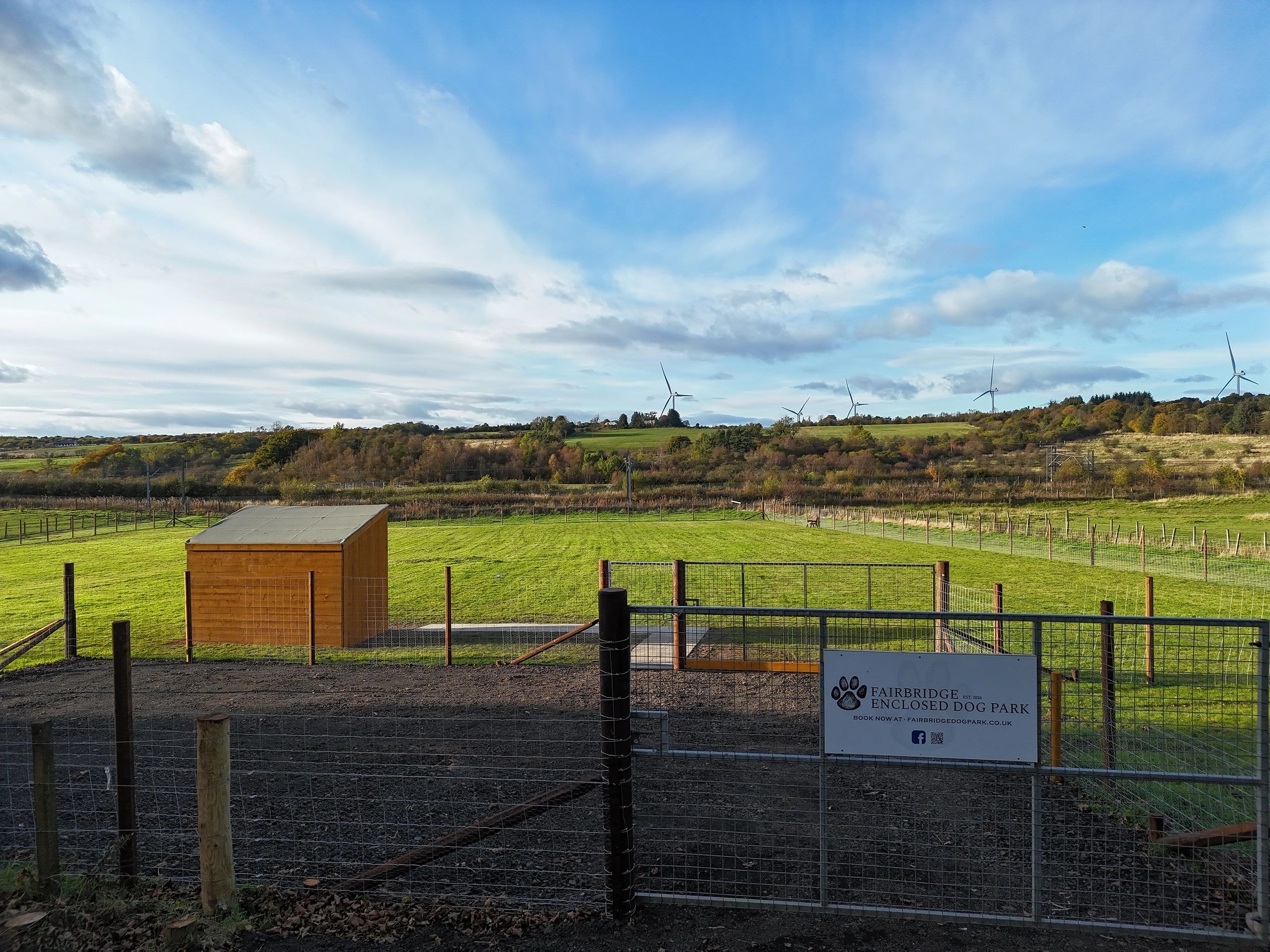 Fairbridge Enclosed Dog Park secure private dog field in Airdrie, ML6 8PA
