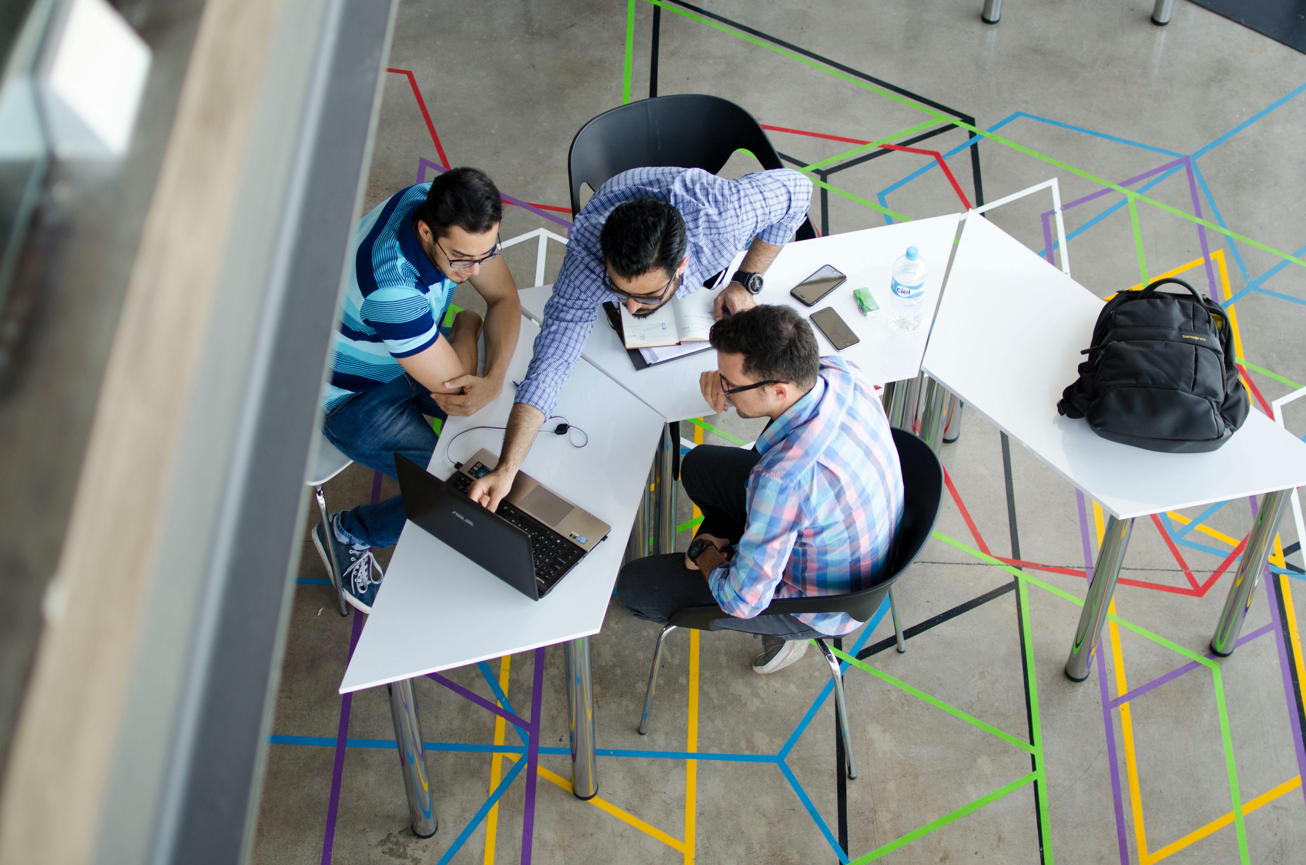 People networking at an internship event