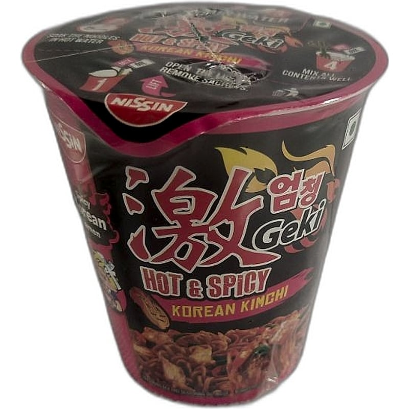 NISSIN GEKI HOT & SPICY KOREAN KIMCHI CUP NOODLES 70GMS