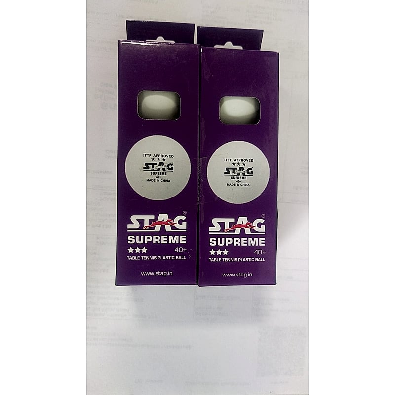 STAG SUPREME TABLE TENNIS PLASTIC BALL PACK OF 6