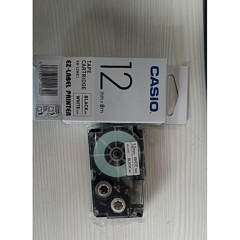 Casio Tapes Cartridge XR-12WE1 12mm