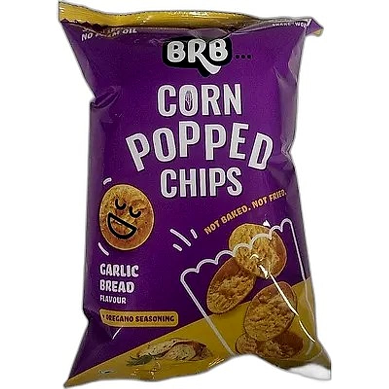 BRB Corn Popped Chips Garlic Bread Flavour 48g