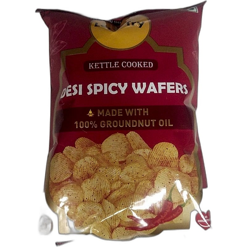 Lets Try Kettle Cooked Desi Spicy Wafers 52g