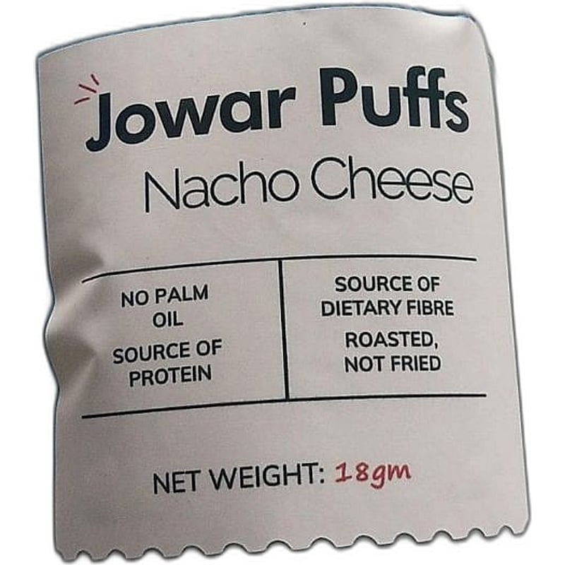 Snackible Jowar Puffs Nacho Cheese 18gm Mrp 30rs