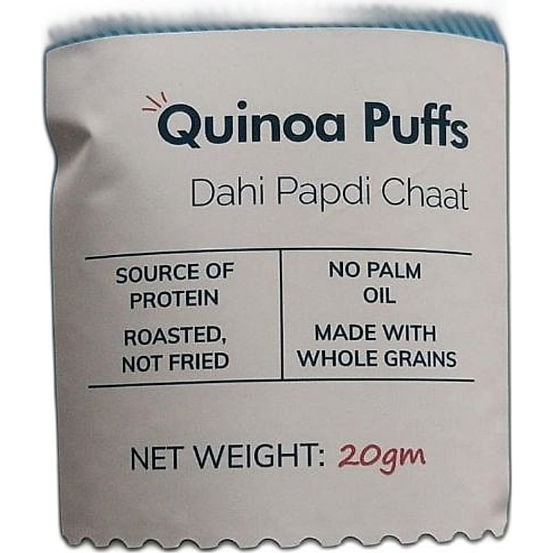 Snackible Quinoa Puffs Dahi Papdi Chaat 20g Mrp 30rs