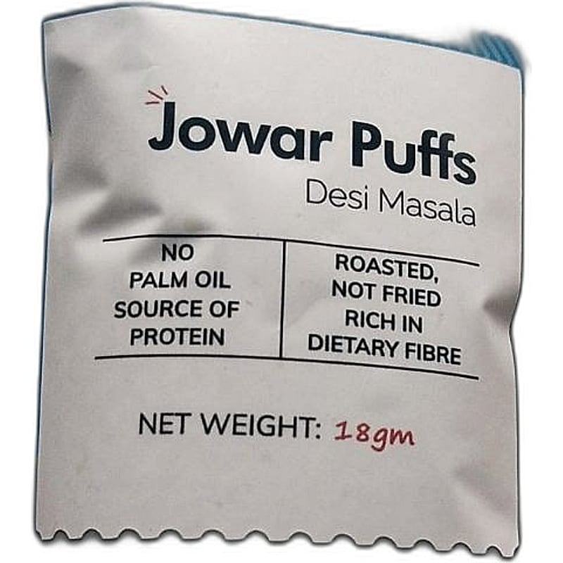 Snackible Jowar Puffs Desi Masala 18g Mrp 30rs