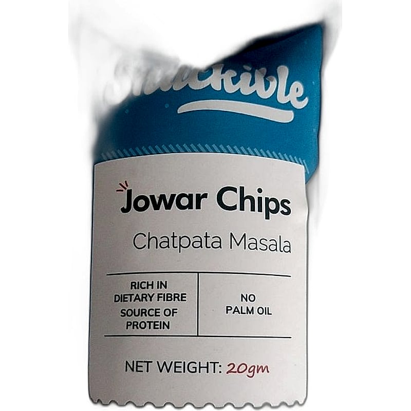 Snackible Jowar Chips Chatpata Masala 20g Mrp 30rs