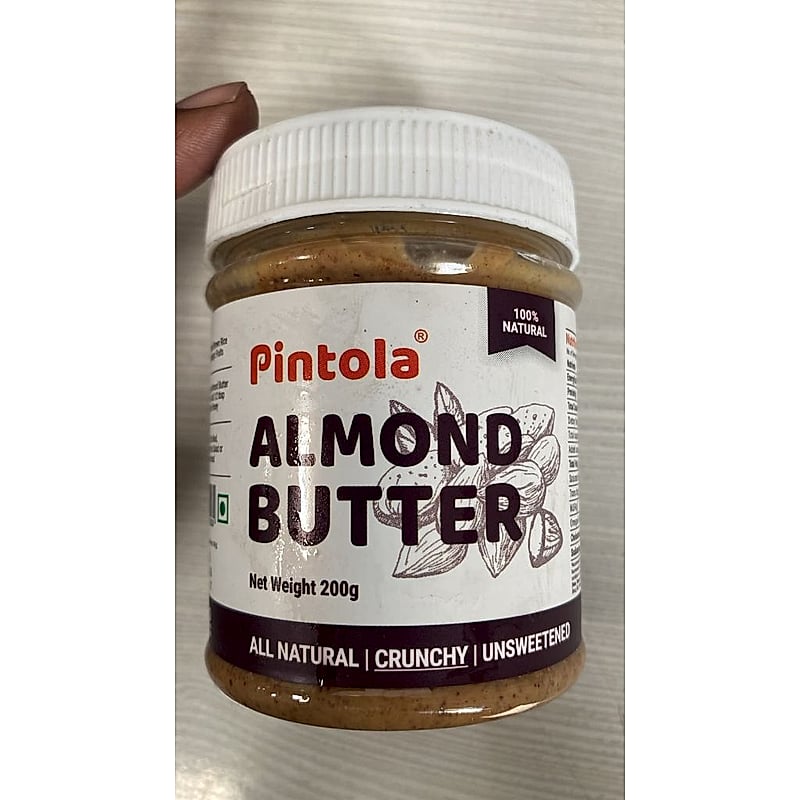 Pintola Almond Butter all Natural natural Crunchy unsweetened 200gms