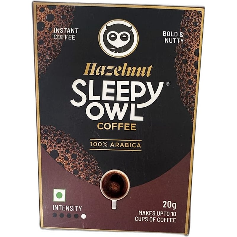 Sleepy owl Coffee Hazelnut 100% arabica pack of 10