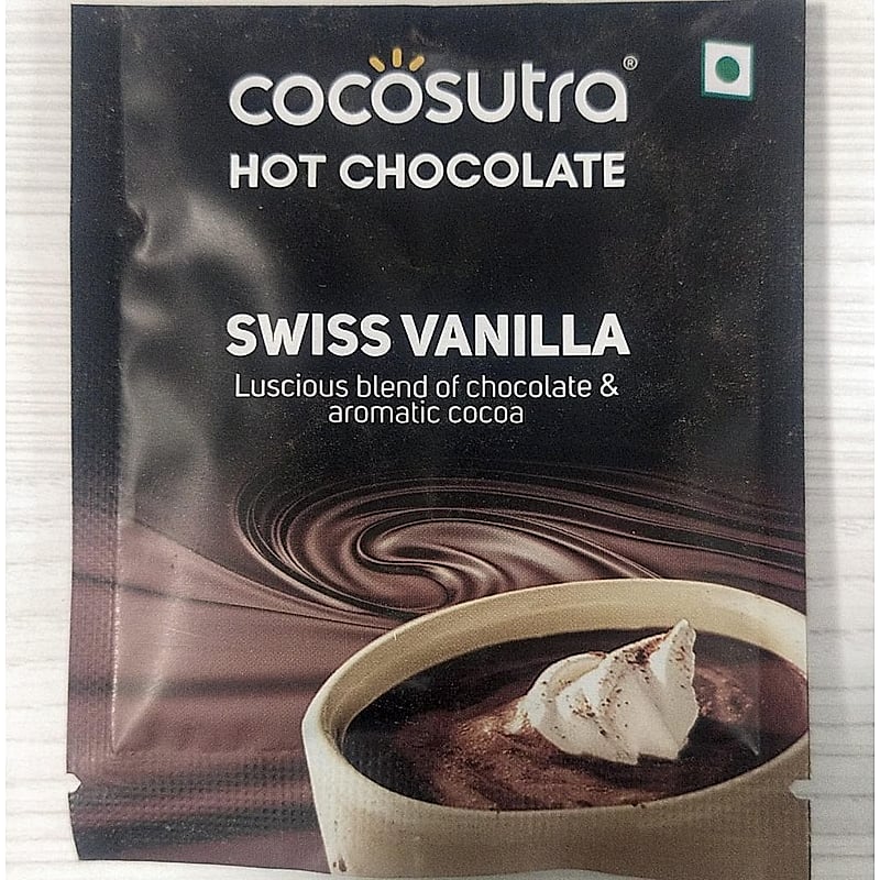 Cocosutra Hot Chocolate Swiss Vanilla 20g Mrp 35 Rs