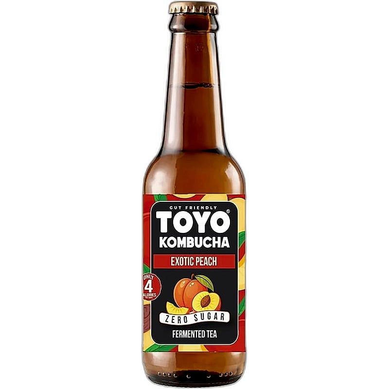 Toyo Kombucha Exotic Peach Zero Sugar 330ml Mrp 150rs