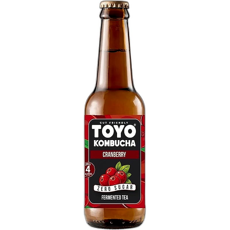 Toyo Kombucha Cranberry Zero Sugar 330ml Mrp 150rs