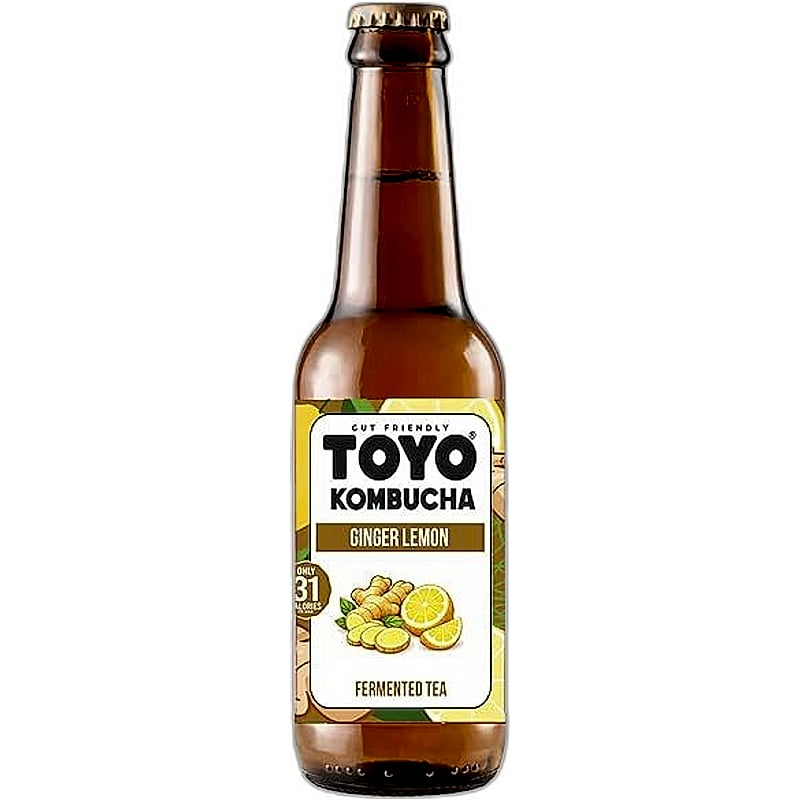 Toyo Kombucha Ginger Lemon Zero Sugar 330ml Mrp 150rs