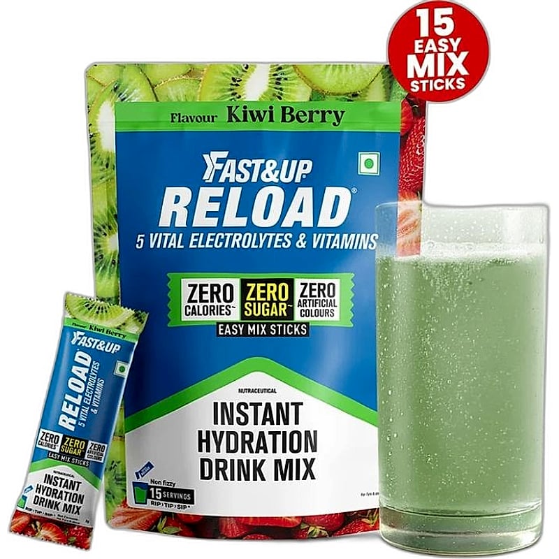 Fast & Up Reload Zero Sugar Instant Hydration Sticks - Kiwi Berry 15's