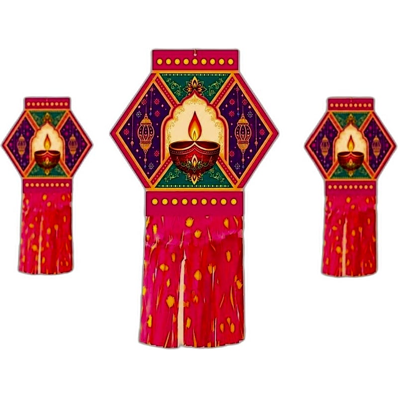 Diwali Hanging Decor HG 3116A Pk Of 10